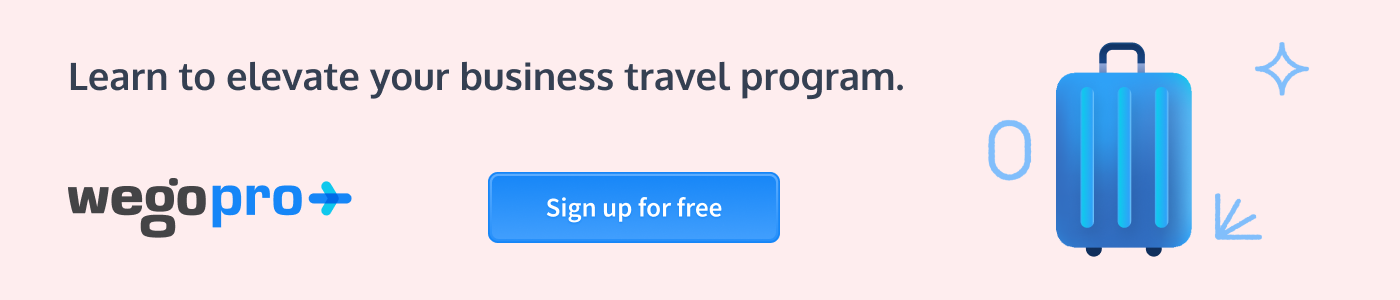 Elevate Business Travel Program - SignUp CTA - WegoPro