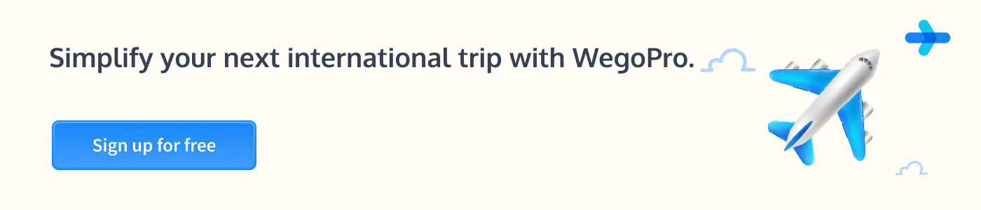 Simplify International Trip - Signup CTA - WegoPro