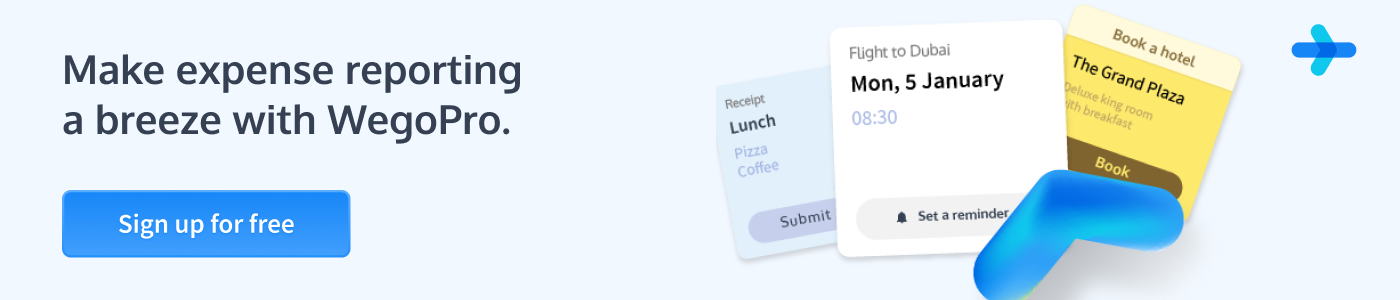 Expense Reporting Breeze - Signup CTA - WegoPro