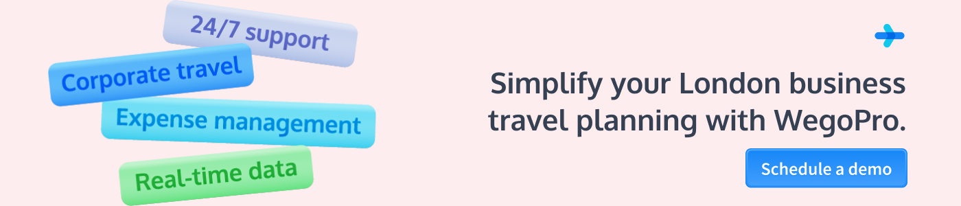 Simplify London business travel planning - Demo CTA - WegoPro