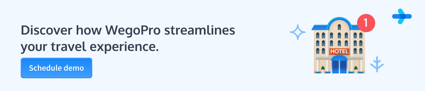 Streamline travel experience - Demo CTA - WegoPro