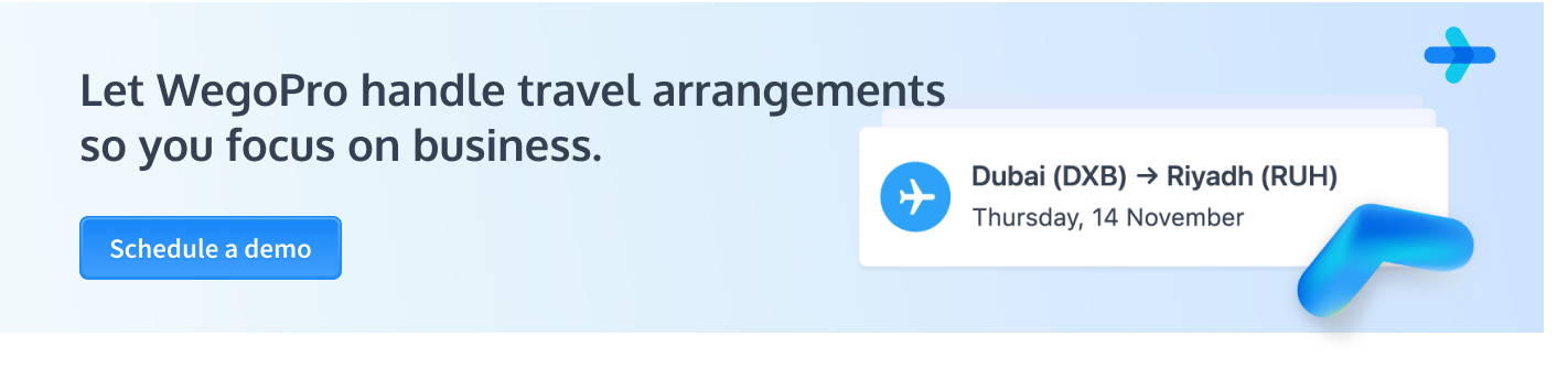 Travel arrangements handling - Demo CTA - WegoPro